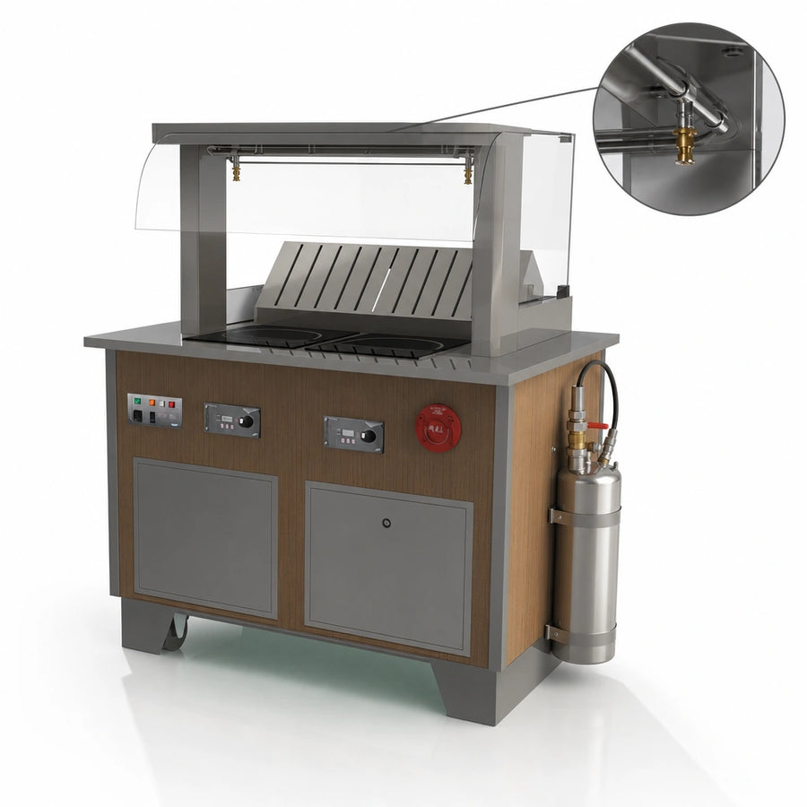 Integrated ANSUL R-102 Fire Suppression