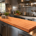 Thumbnail image #3 for Boos Block American Cherry Edge Grain Kitchen Countertop, 132 x 27 x 2-1/4 Inches, Varnique Finish