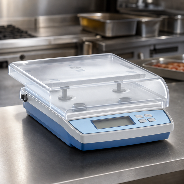 Product image #3 for Edlund BRAVO! BRV-320 20 lb Electronic Portion Scale with 7-Inch Square Stainless Steel Platform