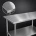 Thumbnail image #3 for John Boos Stallion 60 x 36 Inch Stainless Steel Flat Top Work Table with Adjustable Undershelf