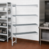 Thumbnail image #3 for Fermostock 4-Tier Polymer Shelving Expansion Kit, 47W x 14D x 83H, Gray