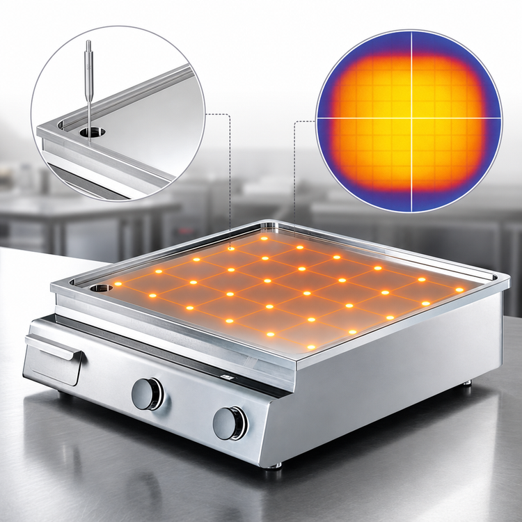 Product image #3 for Garland Instinct Induction Countertop Dual Griddle, 24.3 x 22.7-Inch Stainless Steel, 10 kW