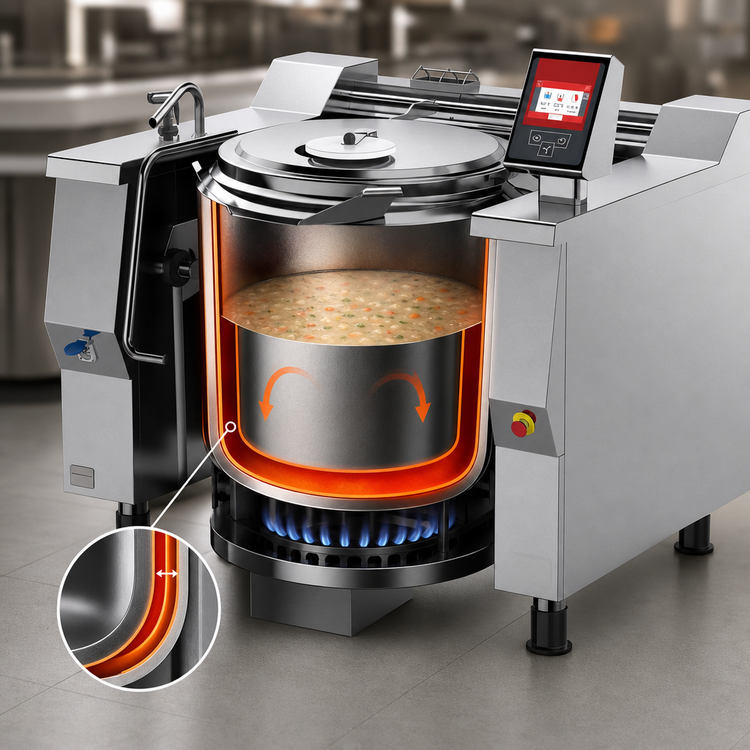 Product image #3 for Baskett UPRIG062_V1 Tilting Kettle, Gas, Indirect Heat, 62 Gallon Capacity