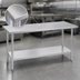 Thumbnail image #3 for Stainless Steel Work Table with Undershelf, 84 x 30 x 36 Inches