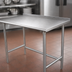 Thumbnail image #3 for Advance Tabco Special Value Series Open Base Stainless Steel Work Table, 30 x 24 Inches, 16-Gauge 304 Top, Rear Up-Turn