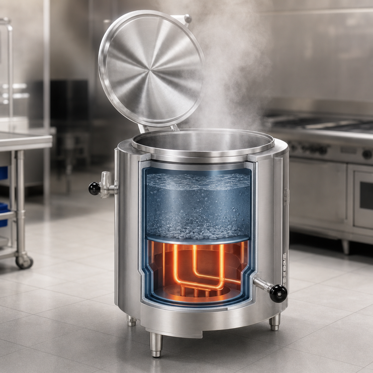 Product image #3 for Groen EE-40 40-Gallon Electric Steam-Jacketed Floor Kettle