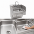Thumbnail image #3 for John Boos Pro-Bowl ADA Wall-Mount Hand Sink with Side Splashes, Gooseneck Faucet, and Soap/Paper Towel Dispenser