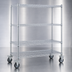 Thumbnail image #3 for EAGLEbrite 4-Tier Dolly Truck with 48 x 18-Inch Wire Shelves, Zinc Finish, Poly Swivel/Brake Casters