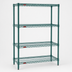Thumbnail image #3 for Eagle Valu-Gard 4-Tier Starter Wire Shelving Unit, 60 x 24 x 63 Inches, Green Epoxy