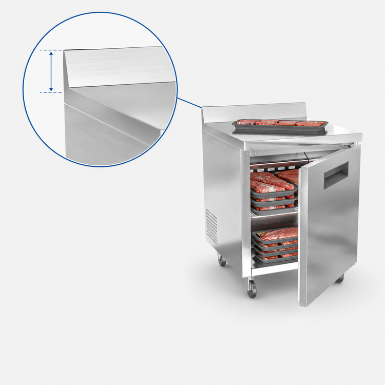 Product image #3 for KoolMore 27-Inch Stainless Steel 1-Section Worktop Freezer with Single Door