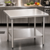 Thumbnail image #3 for Eagle Deluxe Series Stainless Steel Work Table with Adjustable Undershelf, 48 x 30 Inches