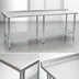 Thumbnail image #3 for Eagle Deluxe Series 120-Inch x 24-Inch Stainless Steel Work Table with Rear Upturn and Adjustable Undershelf