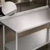 Thumbnail image #3 for John Boos Stallion Economy Stainless Steel Work Table with 5-Inch Backsplash, 72 x 24 Inches, Galvanized Undershelf
