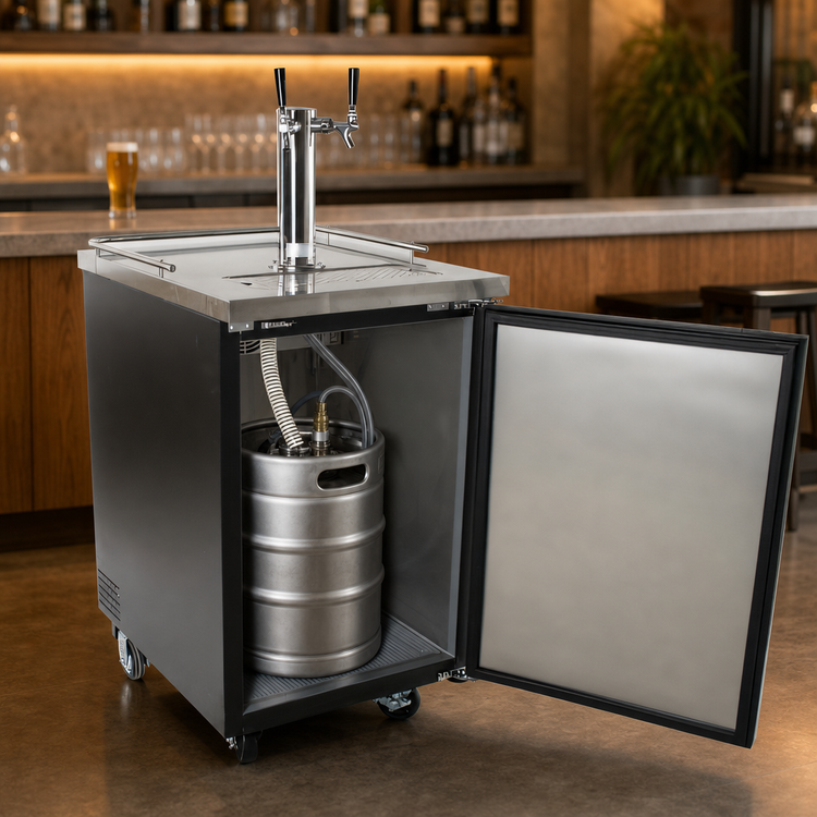 Product image #4 for BK Resources 24-Inch Single-Door Kegerator Beer Dispenser, 1-Keg Capacity