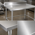 Thumbnail image #3 for John Boos Stallion 120-Inch Stainless Steel Work Table with 5-Inch Backsplash, 14-Gauge 300-Series Top