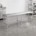 Thumbnail image #3 for Sapphire 108-Inch x 18-Inch Stainless Steel Flat Top Work Table with Open Base and Stainless Steel Legs