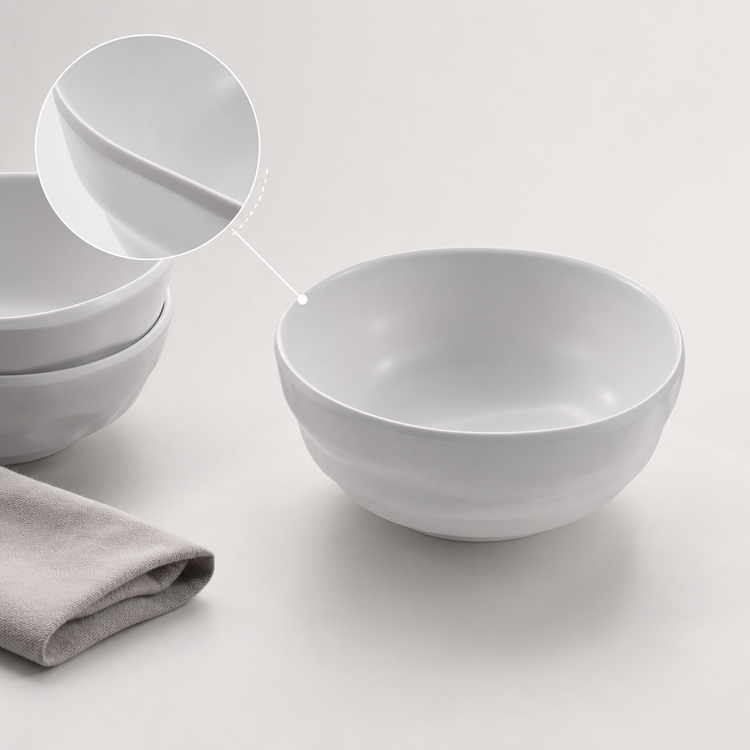 Product image #4 for American Metalcraft Marra Collection 22 oz. Round Cloud Melamine Bowl