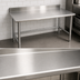 Thumbnail image #3 for Eagle Group Budget Series 430 Stainless Steel Work Table with Backsplash, 30 x 24 Inches