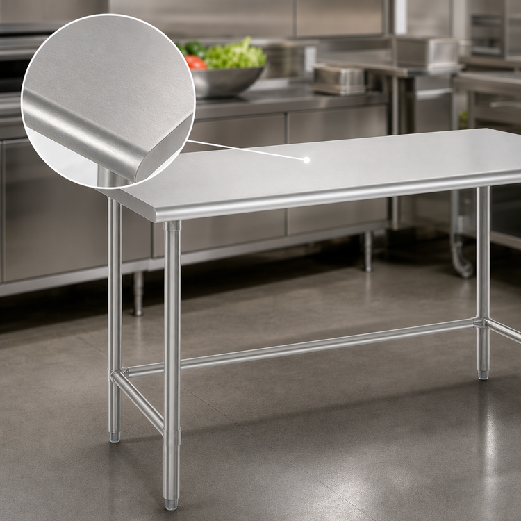 Product image #3 for Eagle Budget Series 72-Inch x 36-Inch Flat Top Work Table with 430 Stainless Steel Top