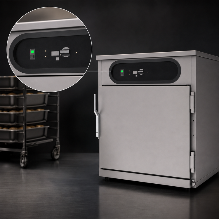 Product image #3 for hotLOGIX HL8-5 Undercounter Heated Holding Cabinet, 1 Compartment, Solid Door, 10 Pan Capacity