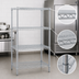 Thumbnail image #3 for Eagle Group 4-Tier Stainless Steel Wire Shelving Starter Unit, 30W x 18D x 63H Inches