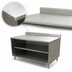 Thumbnail image #3 for BK Resources Stainless Steel Chef Table with Open Front Cabinet Base and 5-Inch Riser, 24 x 24 Inches