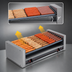 Thumbnail image #3 for Roll-A-Grill 36 Hot Dog Slanted Roller Grill, 230V, Chrome Rollers
