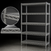 Thumbnail image #3 for Eagle Group Valu-Master 5-Tier Wire Shelving Starter Unit, 36W x 24D x 86H, Pewter Gray Epoxy