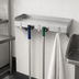 Thumbnail image #3 for Advance Tabco 36-Inch Wall-Mounted Stainless Steel Utility Shelf with Mop Holders and Rag Hooks