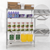 Thumbnail image #3 for Quad-Adjust 4-Tier Stationary Wire Shelving Starter Unit, 48