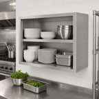 Thumbnail image #3 for John Boos WCO-36-X 36-Inch Wall-Mounted Stainless Steel Cabinet with Open Front and Fixed Mid Shelf