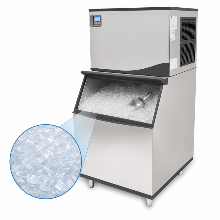 Product image #3 for Maxx Ice 580 lb Stainless Steel Ice Storage Bin for Top-Mounted Ice Makers