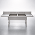 Thumbnail image #3 for Eagle Group S14 Series 2-Compartment Stainless Steel Sink with Left and Right Drainboards, 81 x 27 Inches