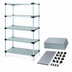 Thumbnail image #3 for Quantum Solid Shelving Starter Kit, 60 x 24 x 86 Inches, 5 Shelves, Stationary
