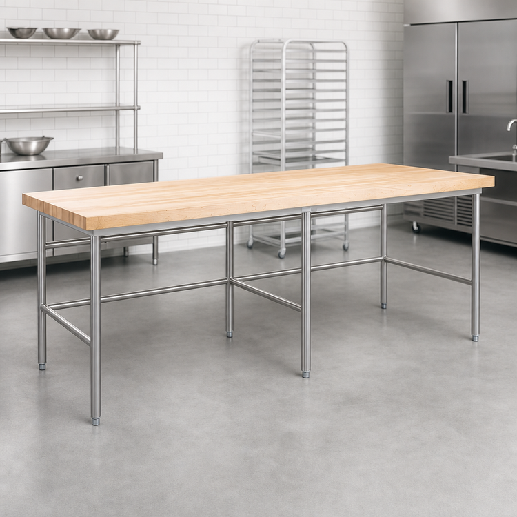 Product image #3 for John Boos Stainless Steel Baker's Table Frame for 84 x 60 Inch Top