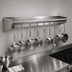 Thumbnail image #3 for Eagle Group Wall-Mount Stainless Steel Pot Rack Shelf with 9 Hooks, 108-Inch W x 15-Inch D