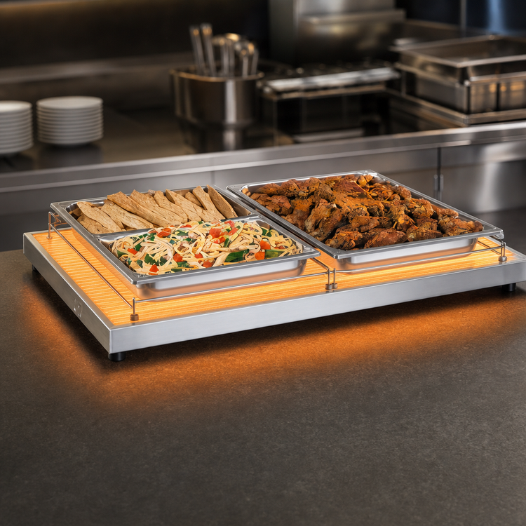 Product image #3 for Hatco Glo-Ray® Freestanding Heated Shelf, 36 Inch W x 7.75 Inch D, Stainless Steel Top