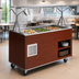 Thumbnail image #3 for Vollrath 2-Series Affordable Portable Refrigerated Cafeteria Unit with Breath Guard, 3-Pan, Open Storage Base, Cherry Woodgrain