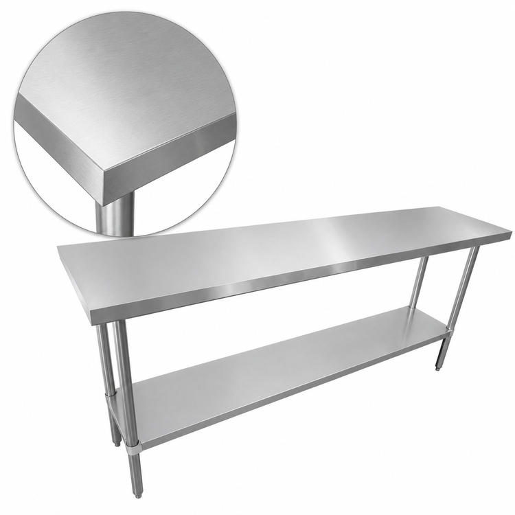 Product image #3 for 72-Inch x 14-Inch Stainless Steel Work Table with Undershelf