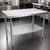 Thumbnail image #3 for John Boos Stallion Economy 30 Inch x 30 Inch Stainless Steel Corner Work Table with Adjustable Undershelf