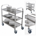 Thumbnail image #3 for Winco 3-Tier Stainless Steel Bus Cart with Wheels, 30 x 16 x 33 Inches