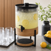 Thumbnail image #3 for Cal-Mil Camden Round 3-Gallon Polycarbonate Beverage Dispenser with Ice Chamber and Drip Tray