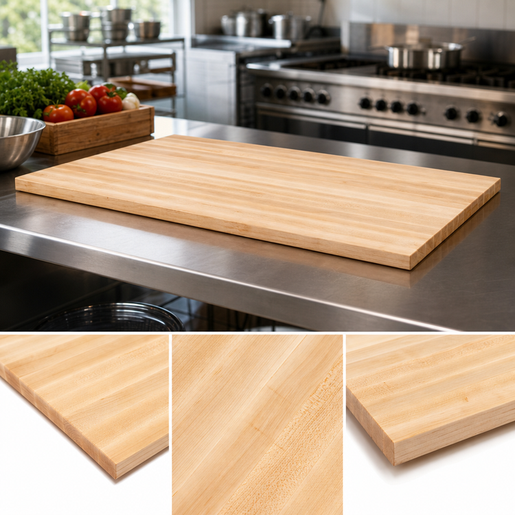 Product image #3 for John Boos Boos Block 120 x 42 x 1-1/2 Inch Kitchen Countertop, Northern Hard Rock Maple, Edge Grain, Oil Finish