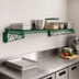 Thumbnail image #3 for Quantum Wall-Mounted Cantilever Single Wire Shelf, 72-Inch W x 18-Inch D, Green Epoxy Antimicrobial Finish