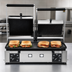Thumbnail image #3 for Trento Double Countertop Panini Press Sandwich Grill, 10 x 19 Inch Cast Iron Ribbed Plates, 220V