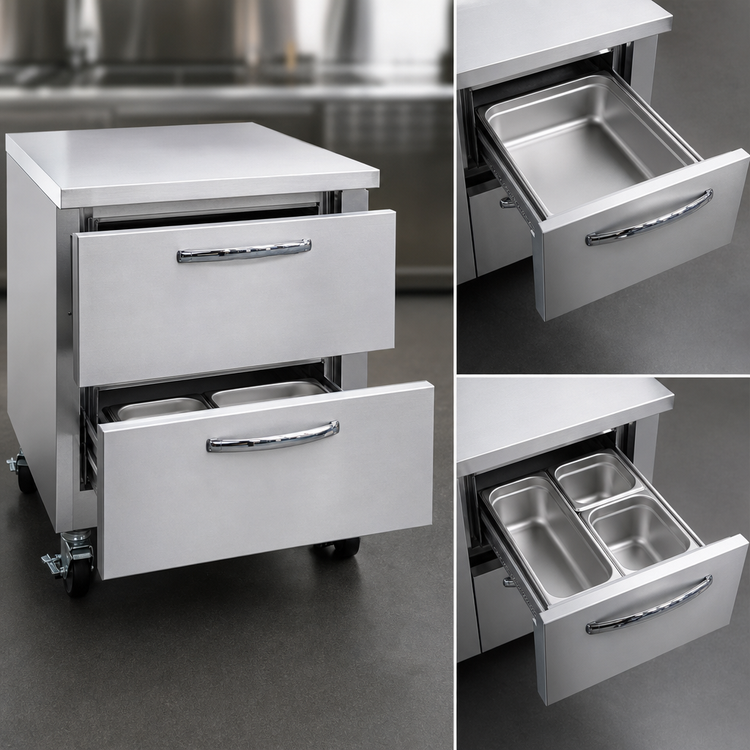 Product image #3 for Continental Refrigerator SWF32N-D 32 Inch One-Section Work Top Freezer with Drawers