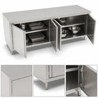Thumbnail image #3 for John Boos 4CH4-3696 Enclosed Stainless Steel Work Table, 96 x 36 Inches, Cabinet Base, 14-Gauge 300-Series Flat Top, Safety Edge