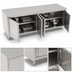 Thumbnail image #3 for John Boos Enclosed Work Table with Stainless Steel Cabinet Base and Hinged Doors, 96 x 36 Inches, Flat Top