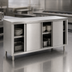 Thumbnail image #3 for Spec-Master 96-Inch Wide Stainless Steel Plate Cabinet with 4 Sliding Doors