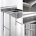 Thumbnail image #3 for Eagle Group 412 Series 1-Compartment Stainless Steel Sink with Left Drainboard, 38-7/8 Inches Wide